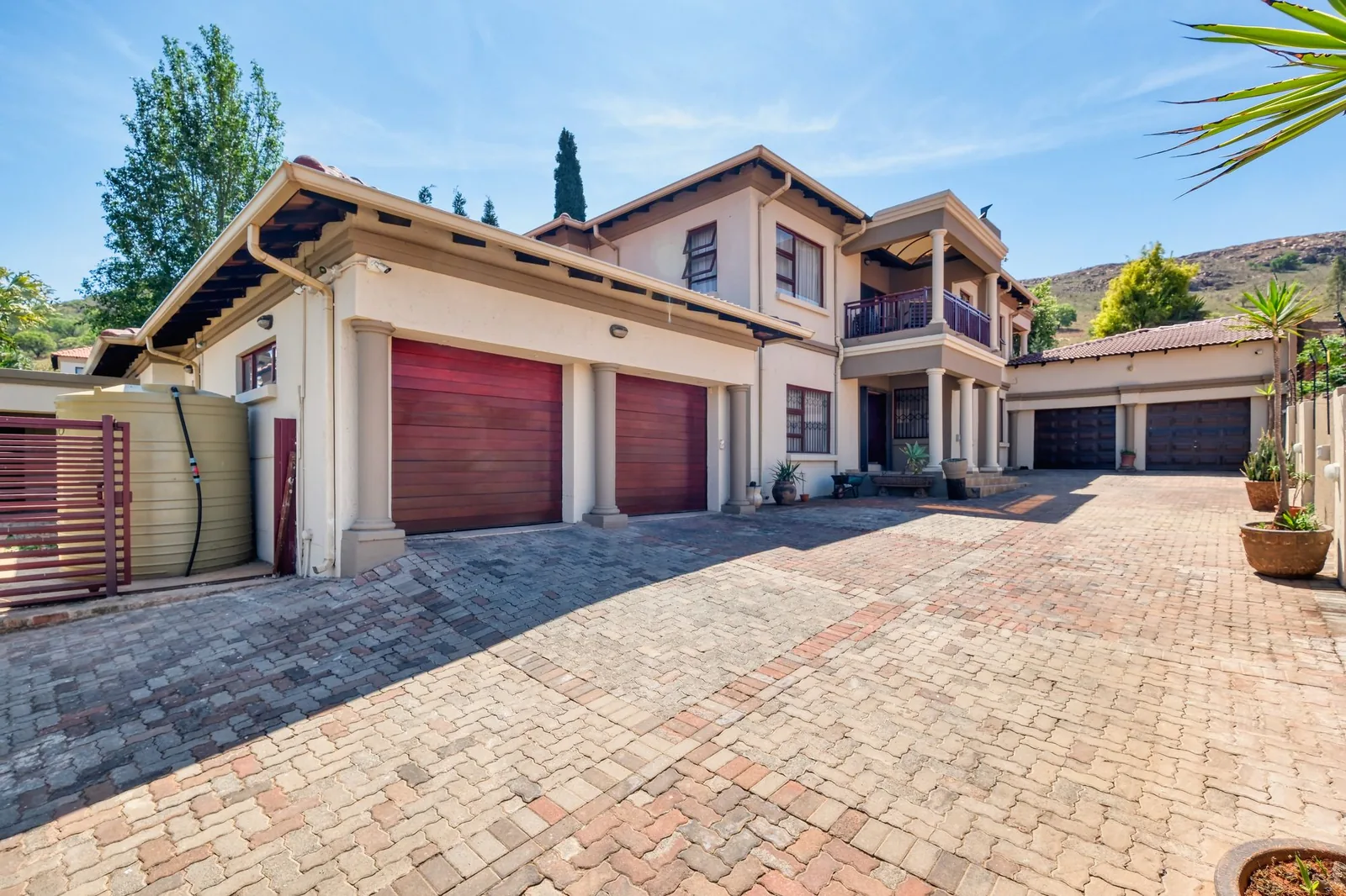 Completed brick-paver driveway at a Pretoria home